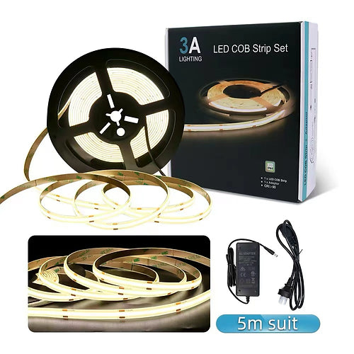 COB LED STRIP 5M DC 12V Warm White NO DRIVER