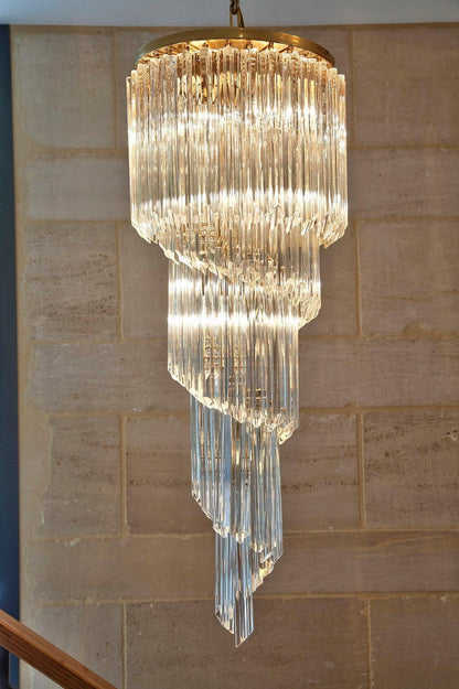 Long Crystal Dangle Chandelier Size 420MM